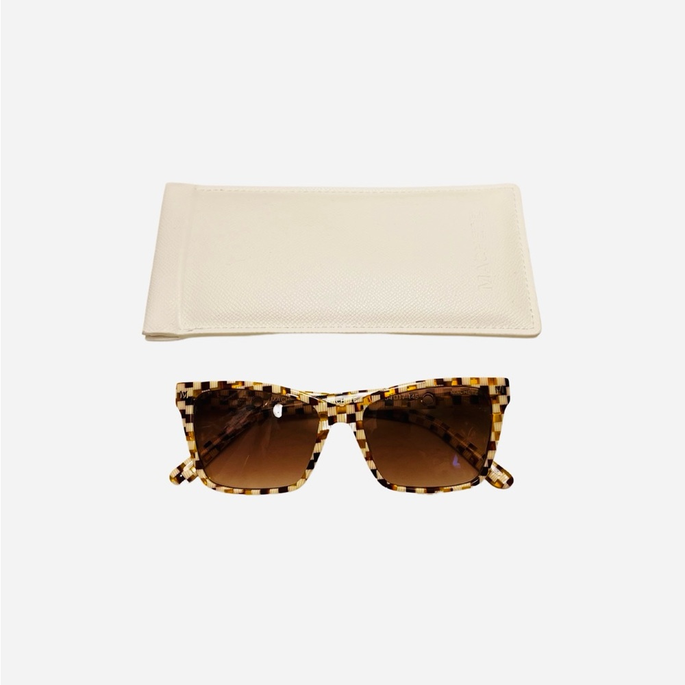 Machete Sally Sunglasses Tortoise Checker Square Cat Eye